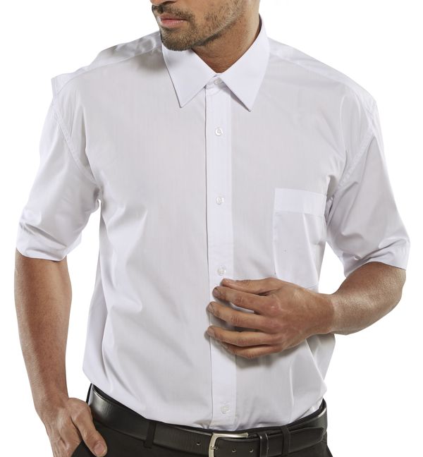 Beeswift Classic Shirt Short Sleeve - White - Customisable Shirts