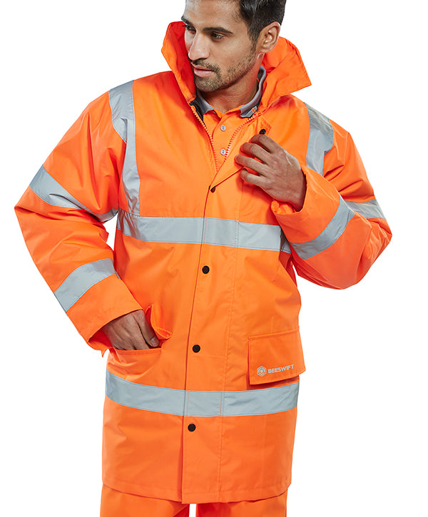 Beeswift Constructor Hi Vis Jacket - Orange - Customisable Jackets