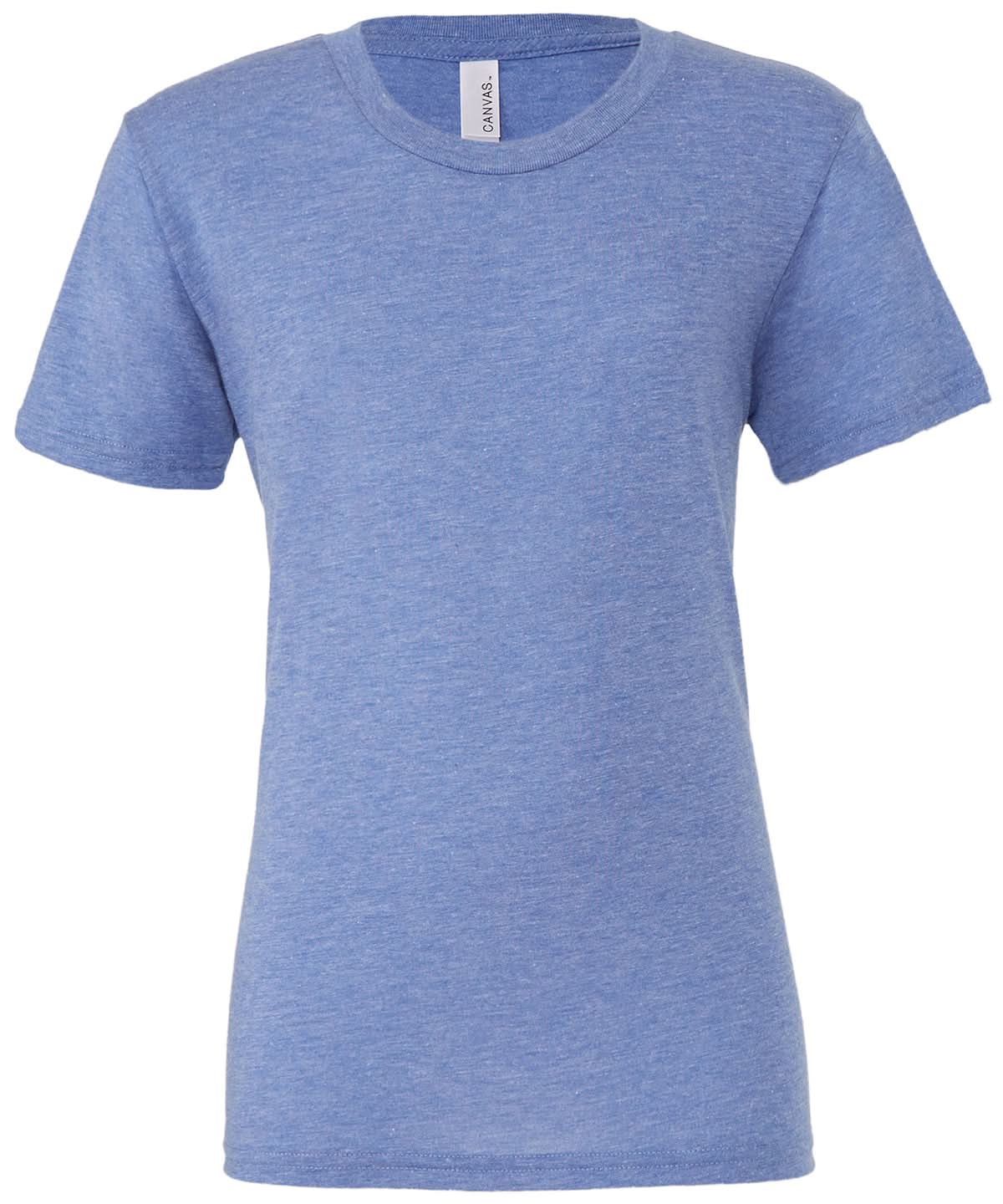 Bella Canvas Unisex triblend crew neck t shirt Blue Triblend CV003 - Blue Triblend - Customisable T-Shirts