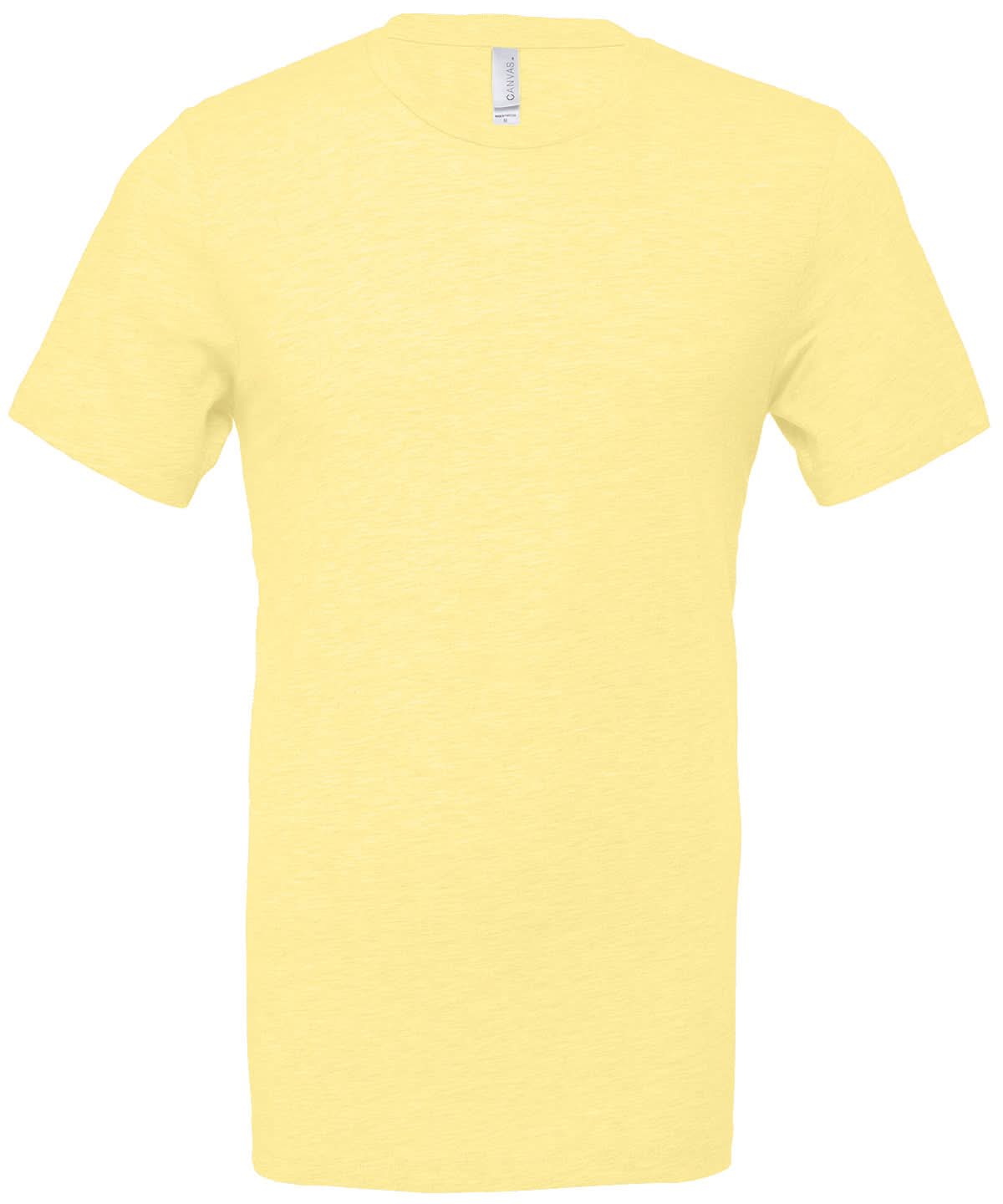 Bella Canvas Unisex heather CVC short sleeve t shirt Heather French Vanilla CV01H - Heather French Vanilla - Customisable T-Shirts
