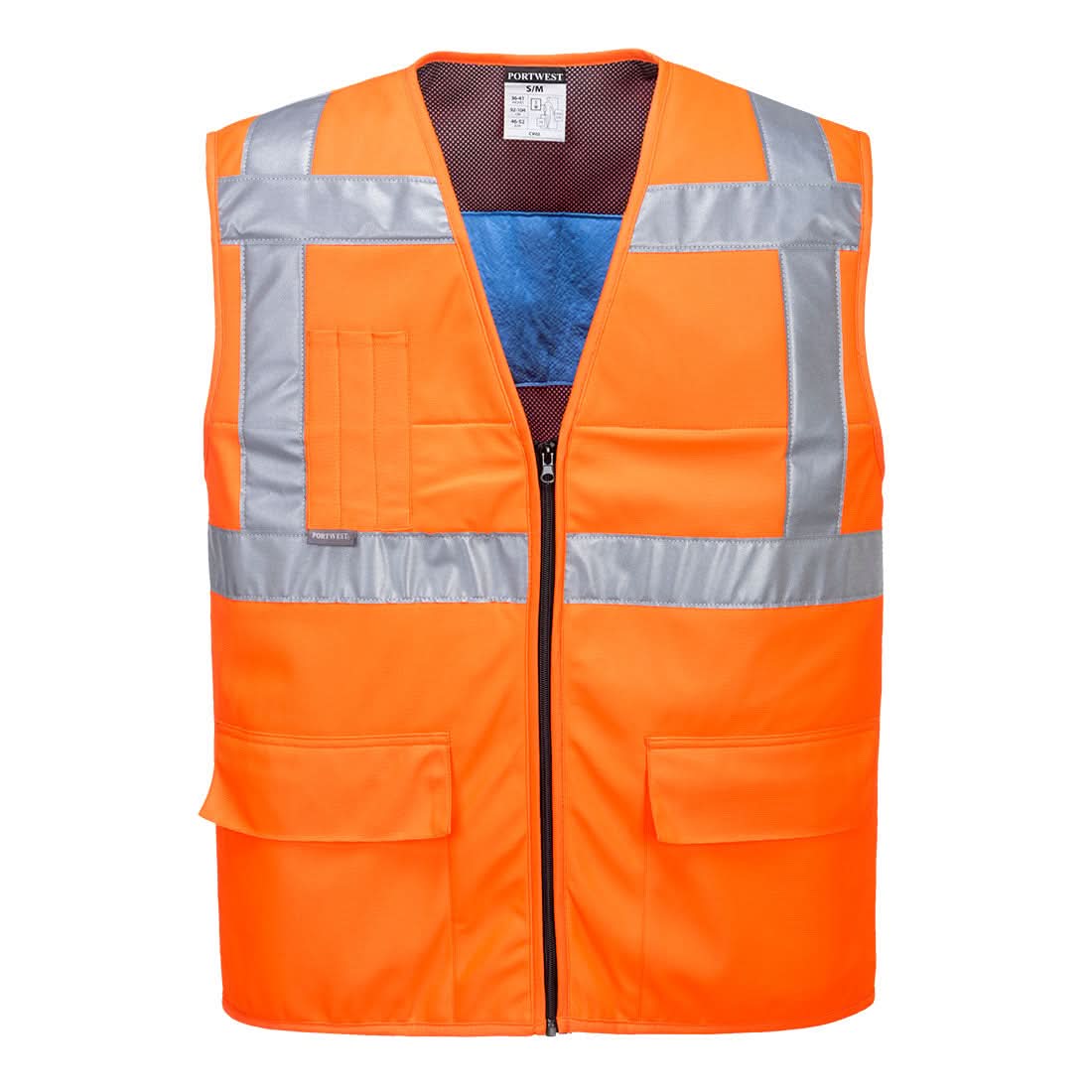 Portwest Hi Vis Cooling Vest CV02 - Orange - Customisable HV Vest