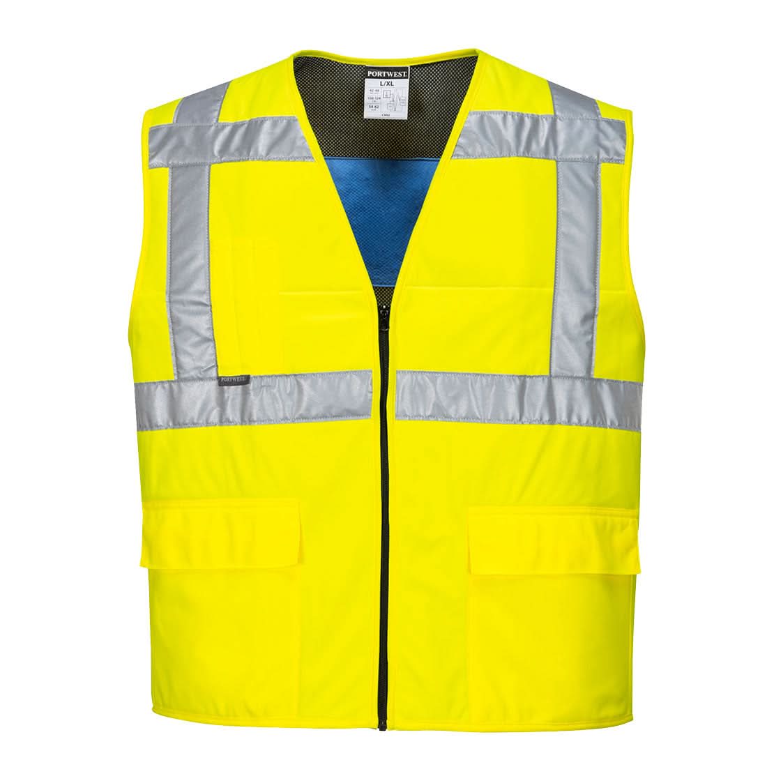 Portwest Hi Vis Cooling Vest CV02 - Yellow - Customisable HV Vest