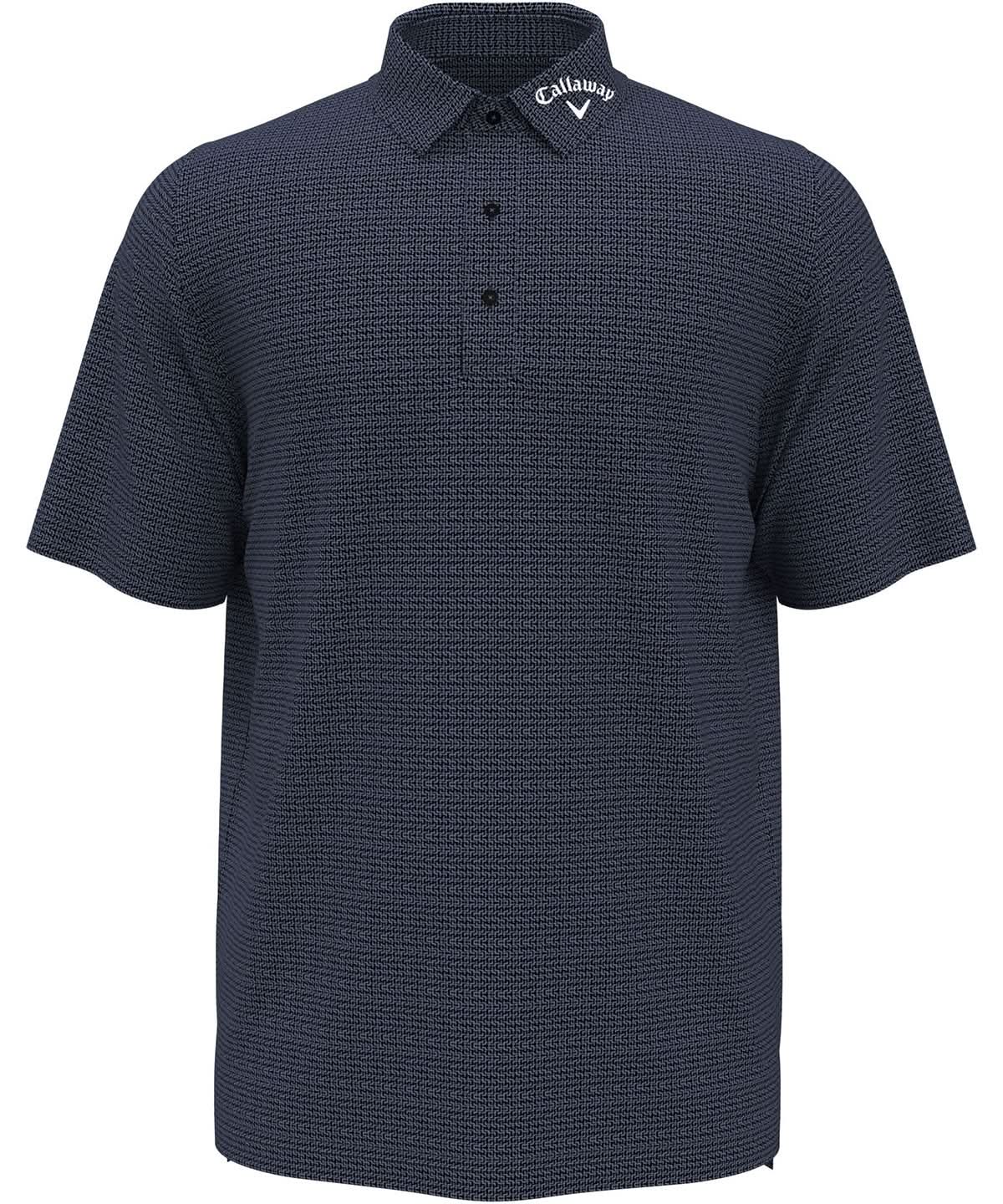 Callaway Classic jacquard polo CW033 - Caviar - Customisable Polos