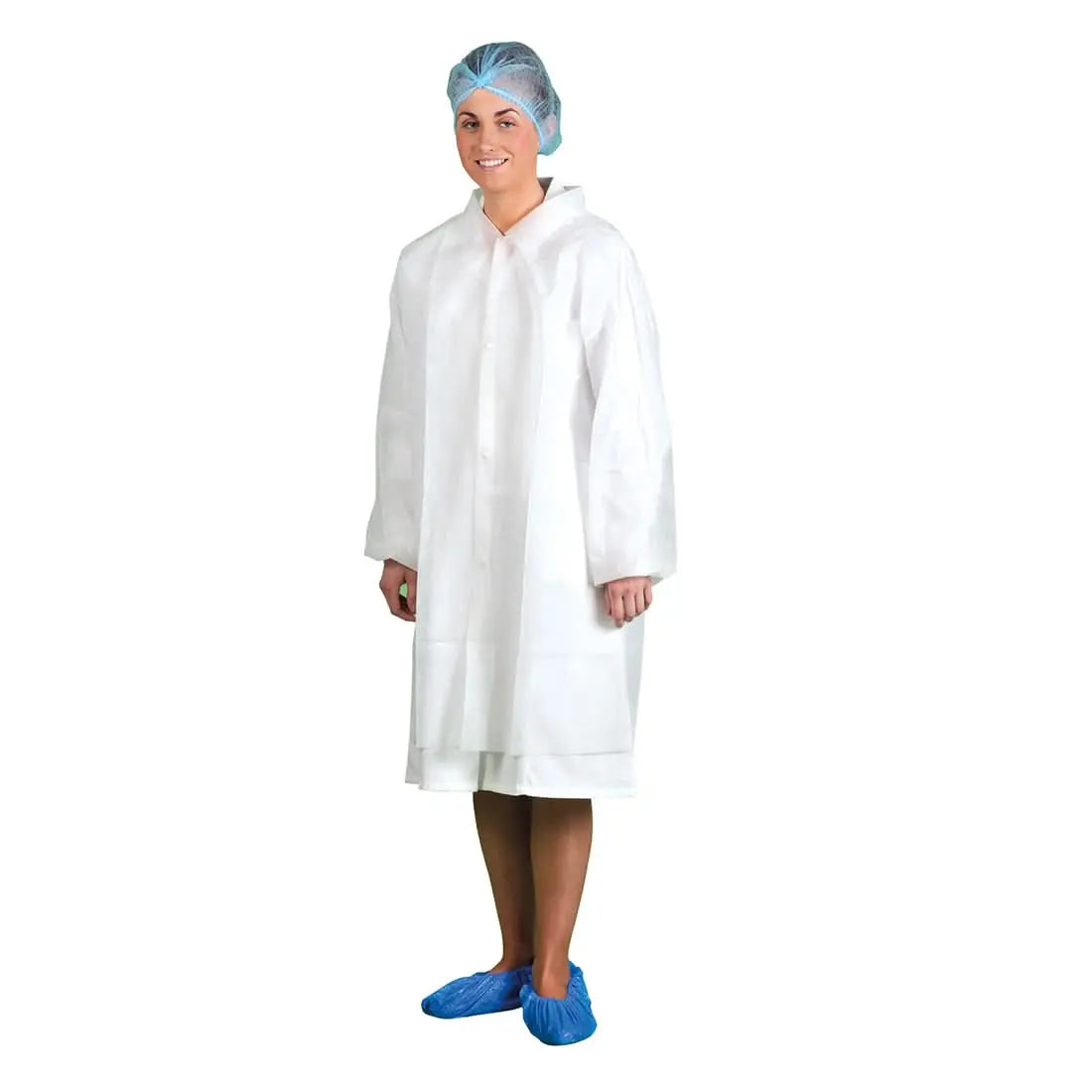 Disposable Visitors Coat Pp (Pk200) D118 - White - Customisable Coats