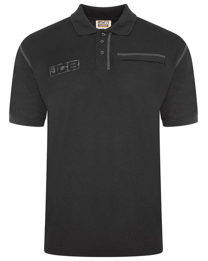 Jcb Workwear Jcb Workwear Trade Work Short Sleeve Polo - Black - Customisable Polo Shirts
