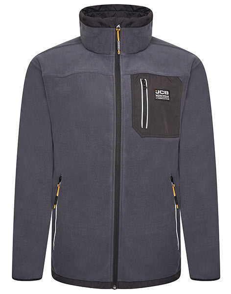 Jcb Workwear Trade Fleece Jacket Full Zip Db7 O - Steel Blue - Customisable Fleeces
