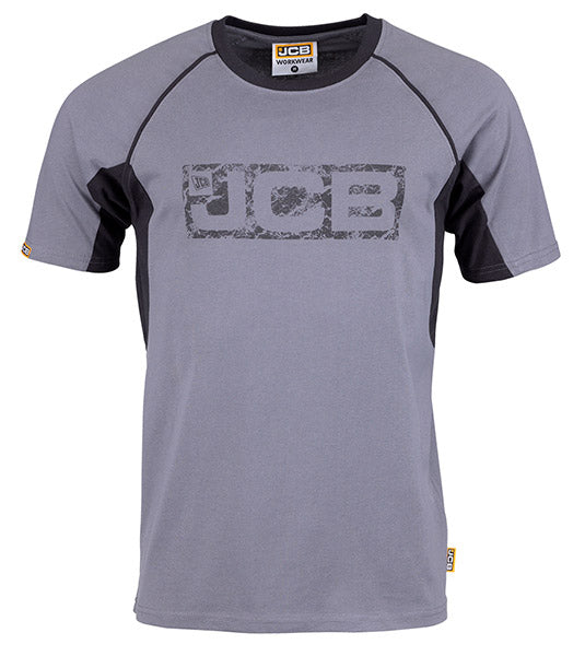 Jcb Workwear Jcb Workwear Trade T Shirt - Grey Black - Customisable Tee Shirts