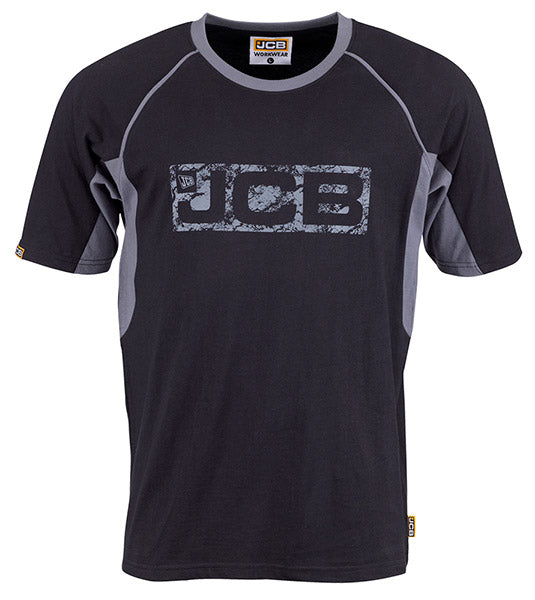 Jcb Workwear Jcb Workwear Trade T Shirt - Black Grey - Customisable Tee Shirts