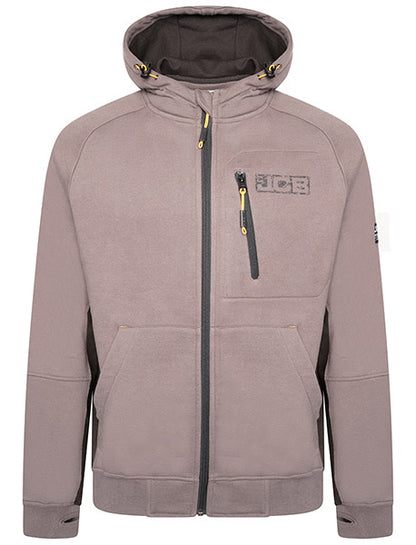 Jcb Workwear Jcb Workwear Trade Zip Thru Hoodie - Grey S - Customisable Sweatshirts