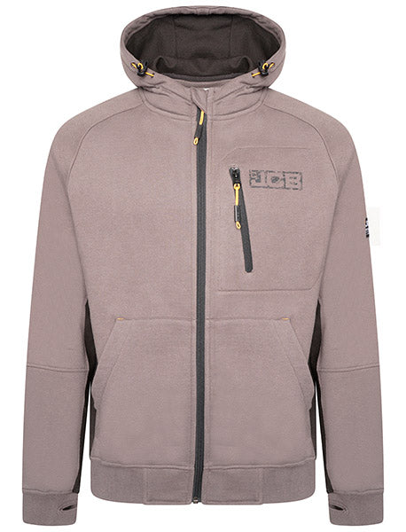 Jcb Workwear Trade Zip Thru Hoodie Dk9 S - Grey - Customisable Sweatshirts