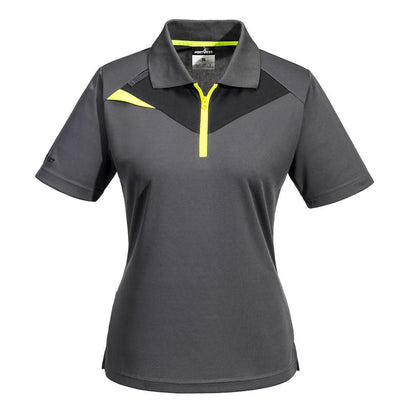Portwest Dx4 WomenS Polo Shirt SS DX409 - Metal Grey - Customisable Polos
