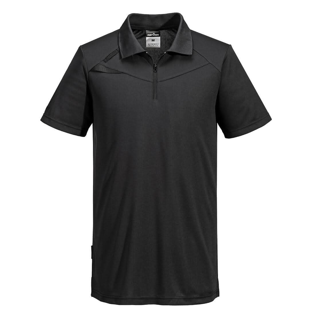 Portwest Dx4 Polo Shirt SS DX410 - All Black - Customisable Polos
