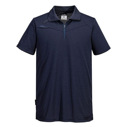 Portwest Dx4 Polo Shirt SS DX410 - All Navy - Customisable Polos
