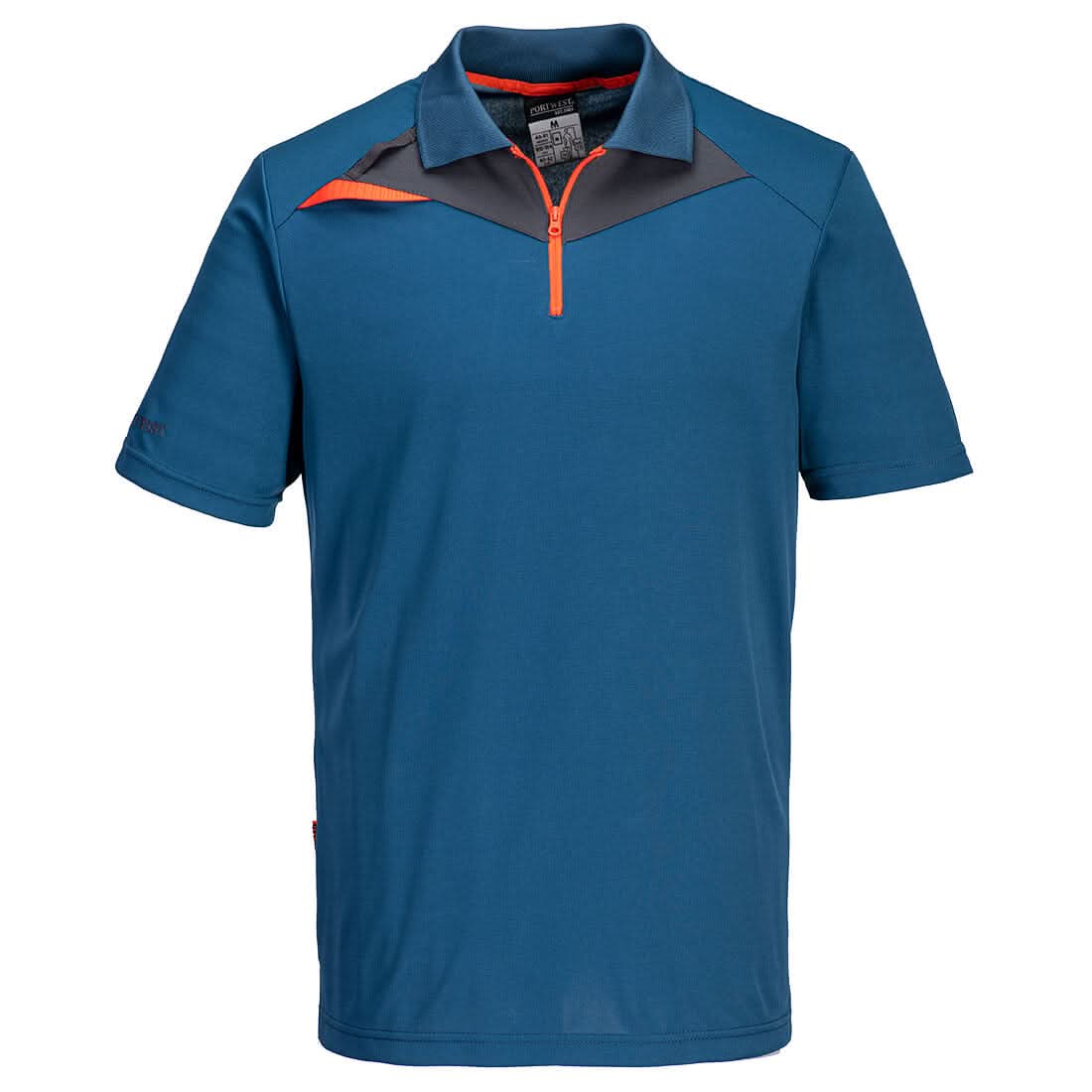 Portwest Dx4 Polo Shirt SS DX410 - Metro Blue - Customisable Polos