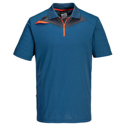 Portwest Dx4 Polo Shirt SS DX410 - Metro Blue - Customisable Polos