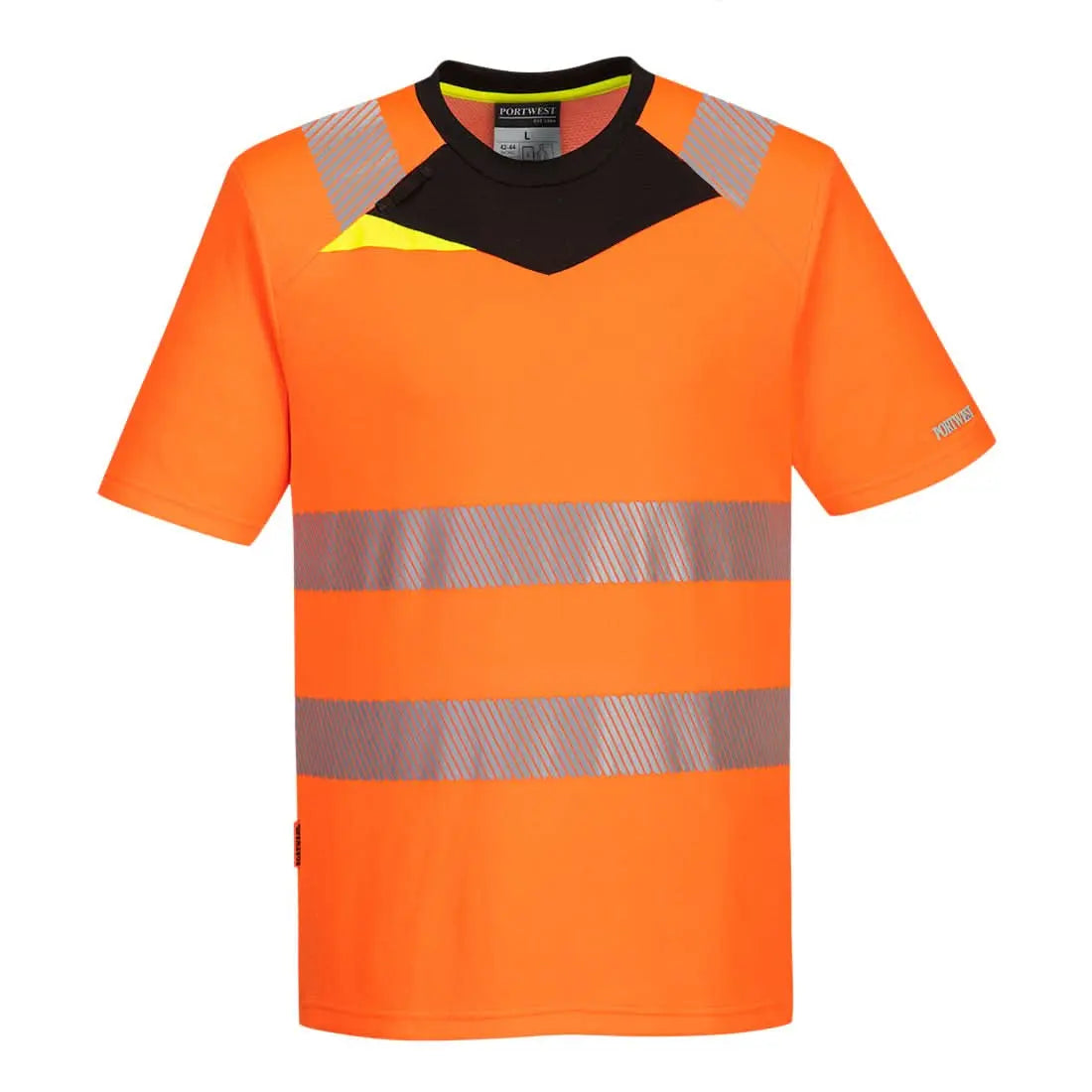 Dx4 Hi Vis T Shirt S/S Dx413 - Orange Black - Customisable T-Shirt