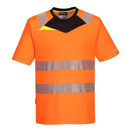 Dx4 Hi Vis T Shirt S/S Dx413 - Orange Black - Customisable T-Shirt