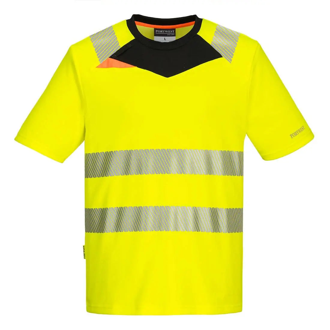 Dx4 Hi Vis T Shirt S/S Dx413 - Yellow Black - Customisable T-Shirt
