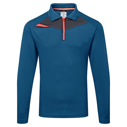 Portwest Dx4 Polo Shirt LS DX414 - Metro Blue - Customisable Polos
