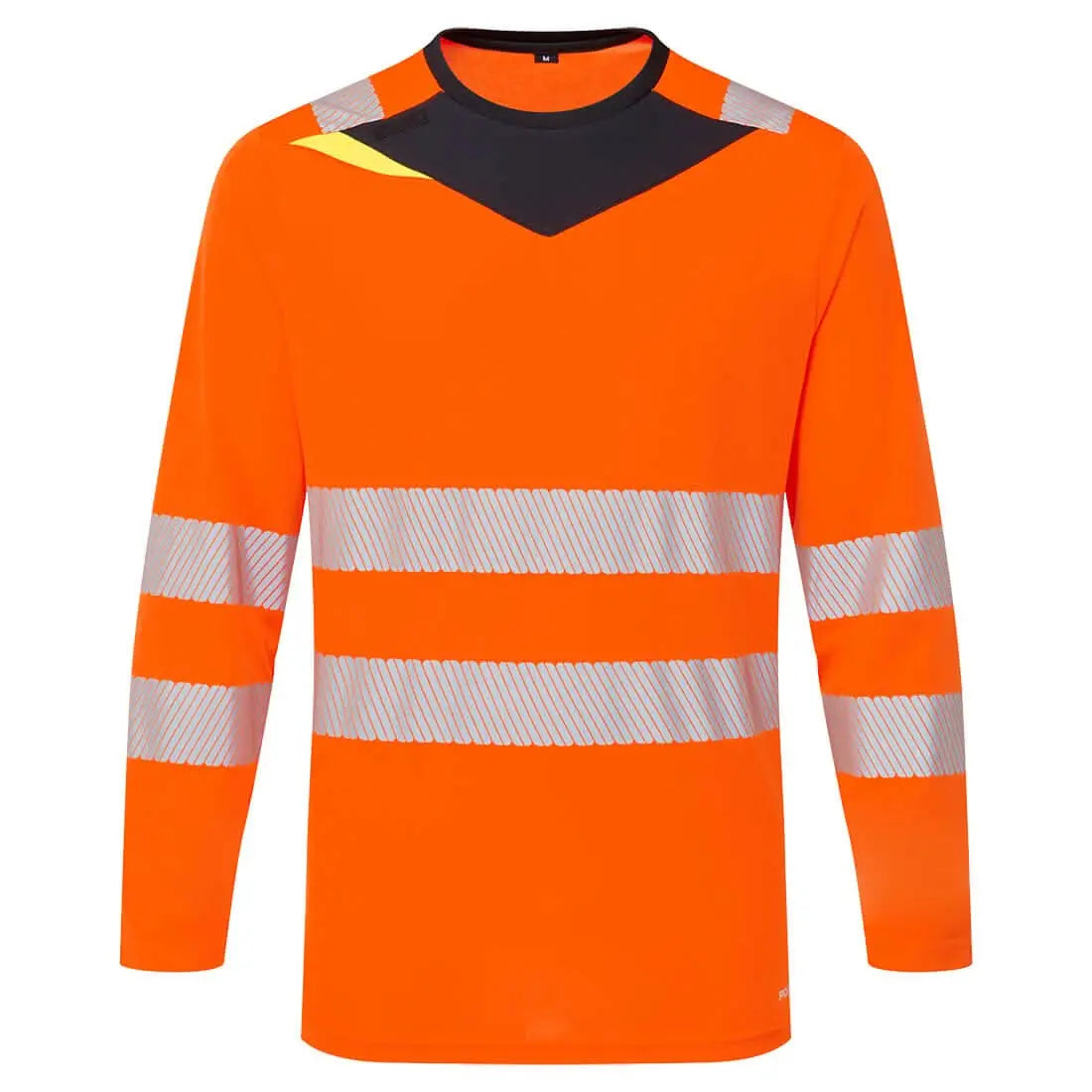 Dx4 Hi Vis T Shirt L/S Dx416 - Orange Black - Customisable T-Shirt