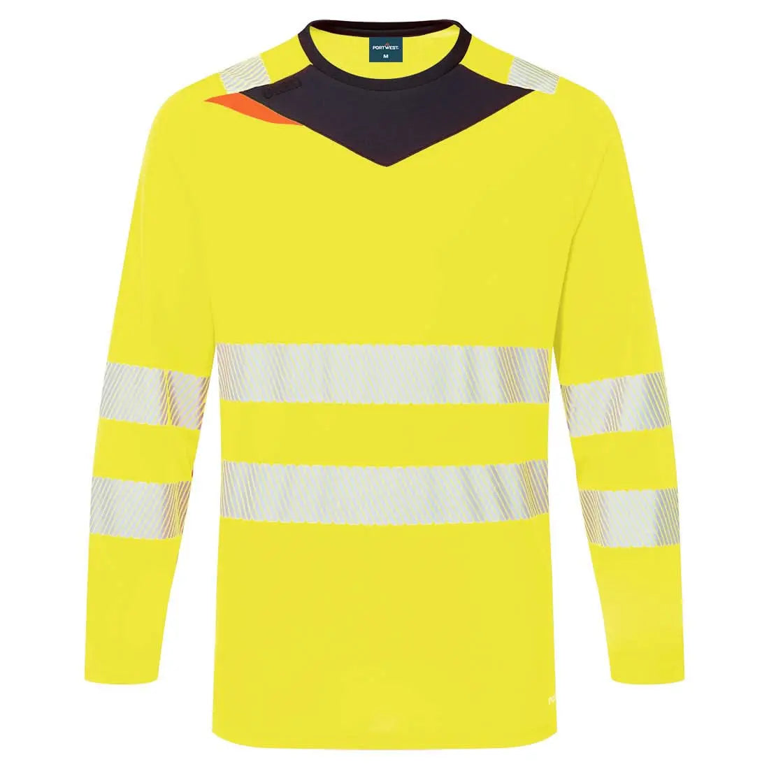 Dx4 Hi Vis T Shirt L/S Dx416 - Yellow Black - Customisable T-Shirt