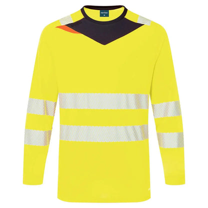 Dx4 Hi Vis T Shirt L/S Dx416 - Yellow Black - Customisable T-Shirt
