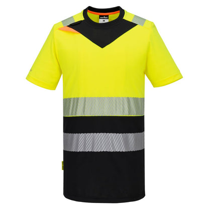 Dx4 Hi Vis Class 1 T Shirt S/S Dx434 - Yellow Black - Customisable T-Shirt