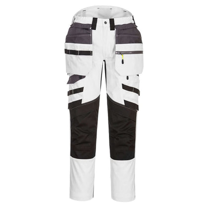 Portwest Dx4 Detachable Holster Pocket Trousers DX440 - White Grey - Customisable Trousers