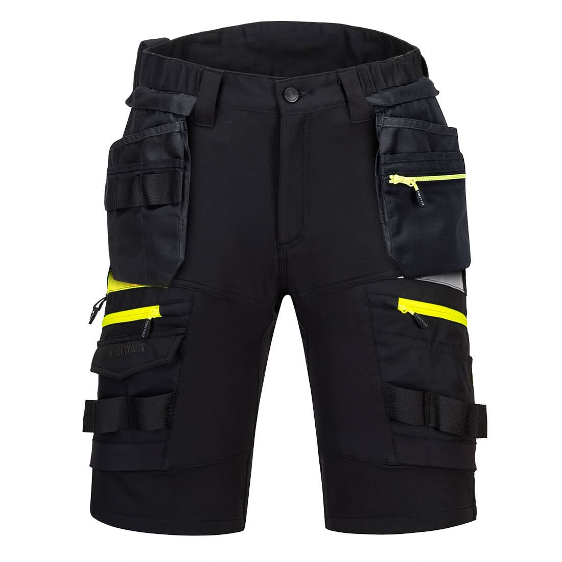 Portwest Dx4 Detachable Holster Pocket Shorts DX444 - Black - Customisable Shorts