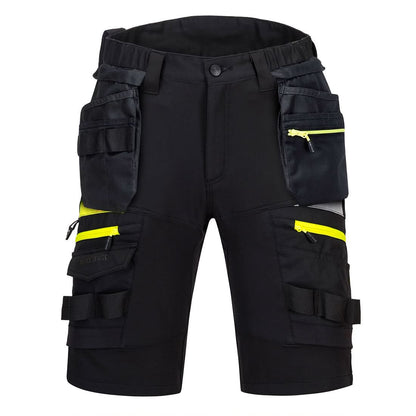 Portwest Dx4 Detachable Holster Pocket Shorts DX444 - Black - Customisable Shorts
