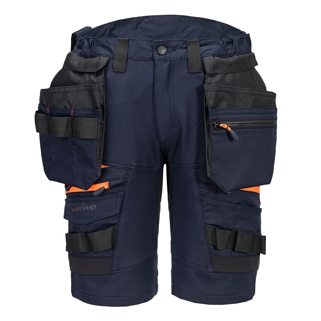 Portwest Dx4 Detachable Holster Pocket Shorts DX444 - Dark Navy - Customisable Shorts