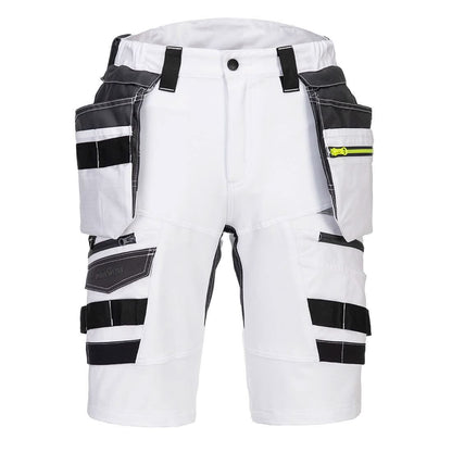 Portwest Dx4 Detachable Holster Pocket Shorts DX444 - White - Customisable Shorts