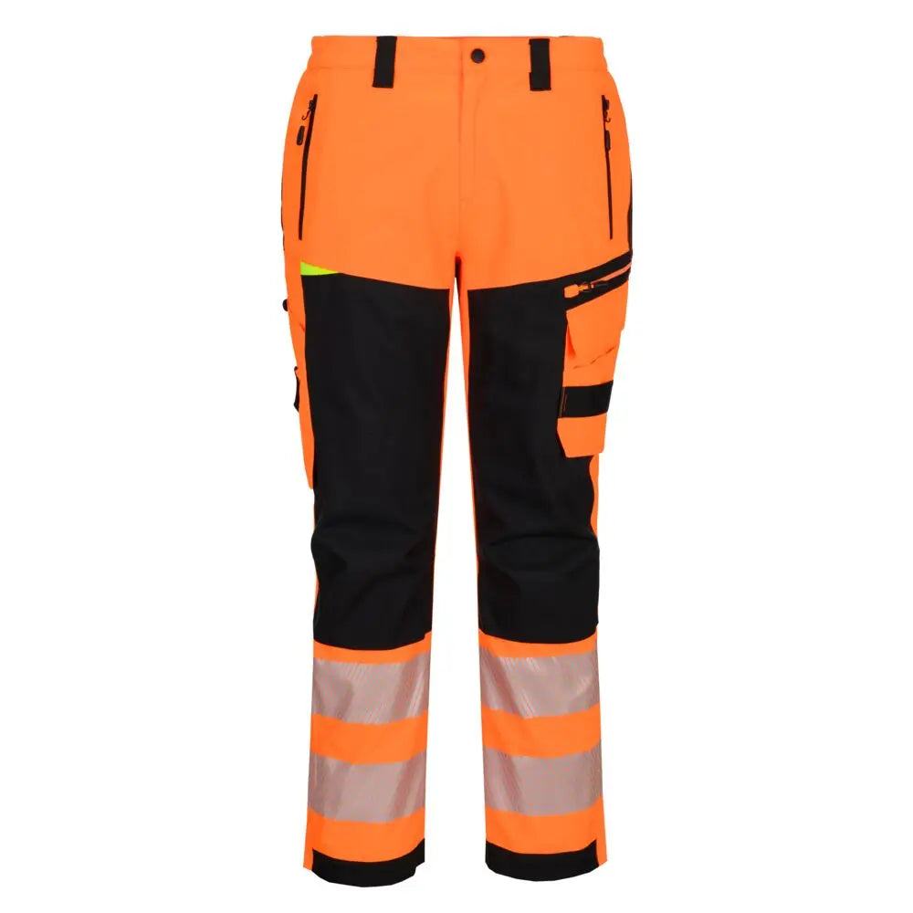 Dx4 Hi Vis Rain Trouser Dx448 - Orange Black - Customisable Rain Trousers
