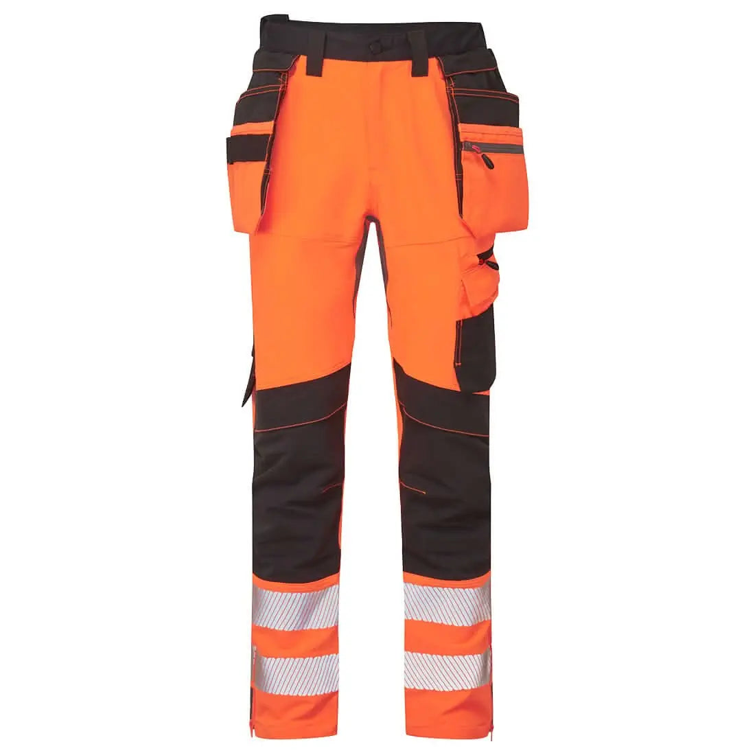 Dx4 Hi Vis Detachable Holster Pocket Craft Trousers Dx454 - Orange Black - Customisable Holster Trousers