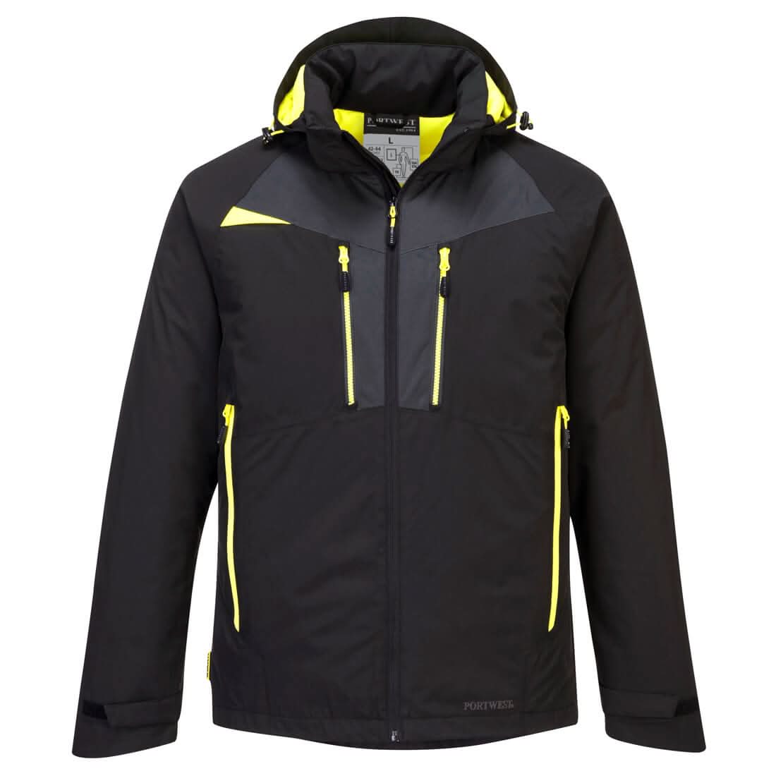 Portwest Dx4 Winter Jacket DX460 - Black - Customisable Jacket