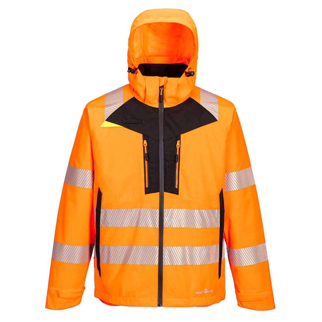Portwest Dx4 Hi Vis 4 In 1 Jacket DX466 - Orange Black - Customisable Jackets
