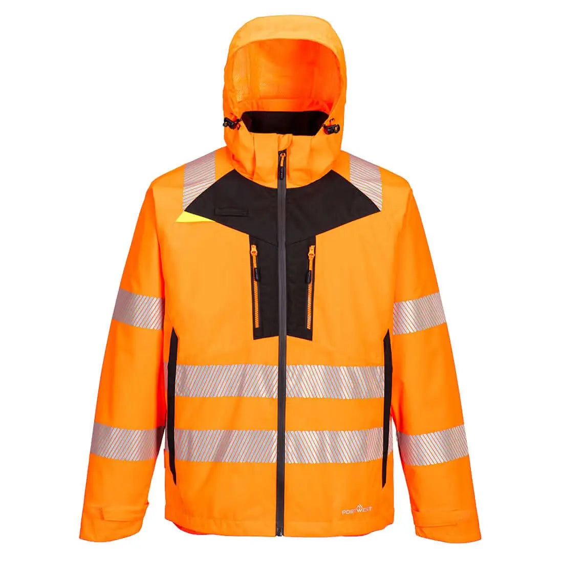 Dx4 Hi Vis 4 In 1 Jacket Dx466 - Orange Black - Customisable Multi-Way Jackets