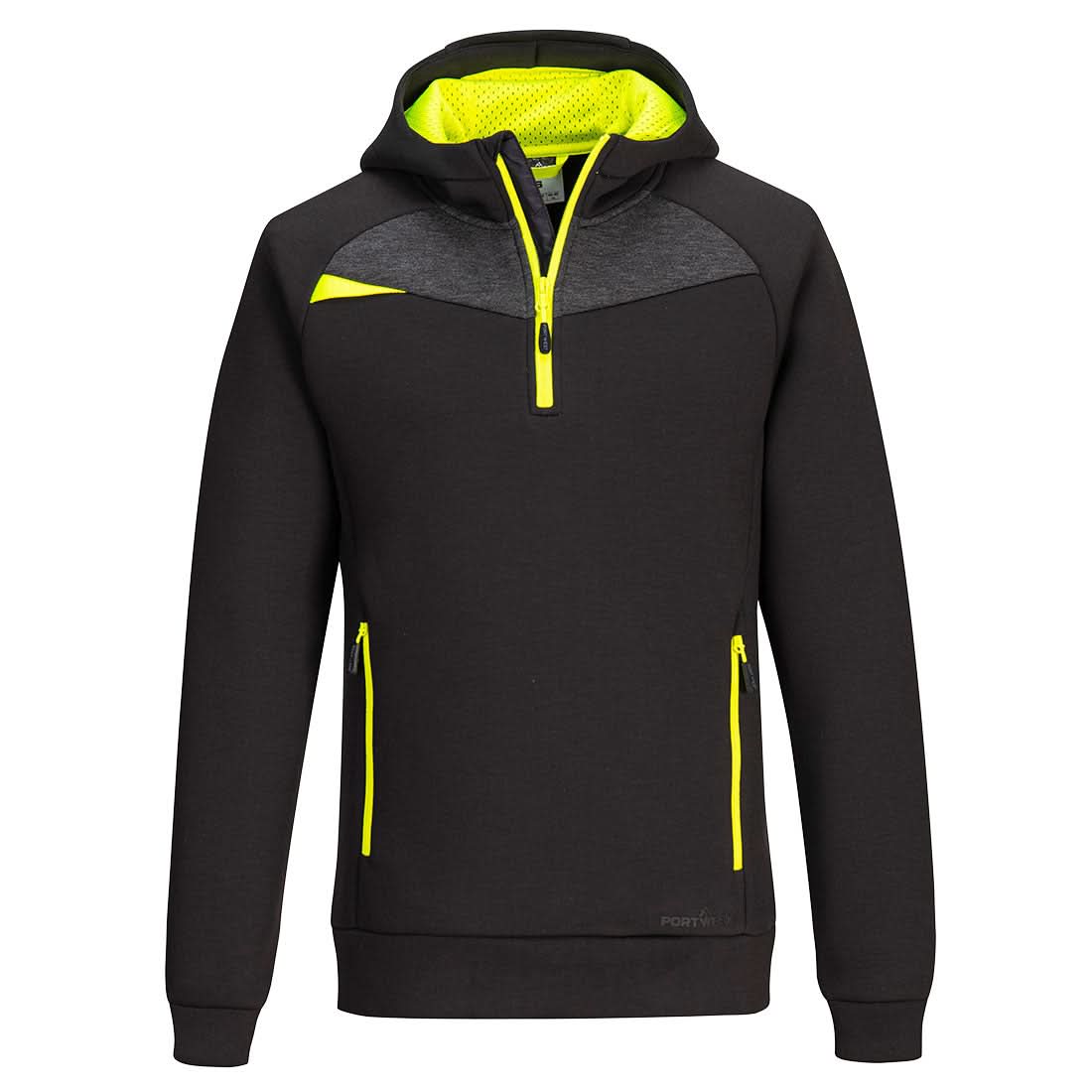 Portwest Dx4 14 Zip Hoodie DX467 - Black - Customisable Hoodies