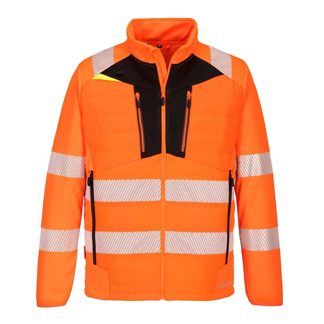 Dx4 Hi Vis Hybrid Baffle Jacket Dx473 - Orange Black M - Customisable Baffle Jackets
