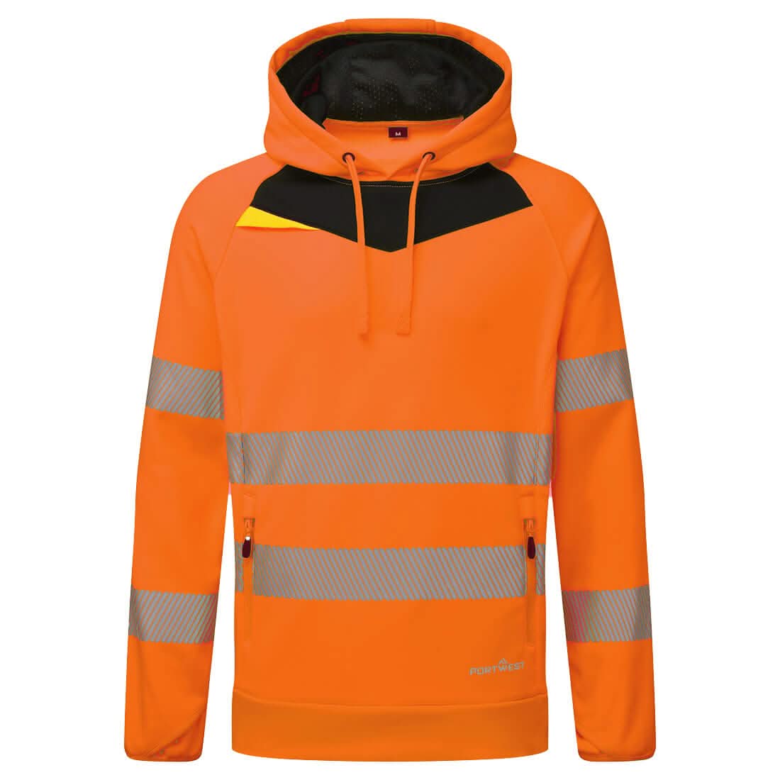 Portwest Dx4 Hi Vis Overhead Hoodie DX483 - Orange Black - Customisable Hoodies