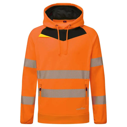 Dx4 Hi Vis Overhead Hoodie Dx483 - Orange Black - Customisable Hoodies