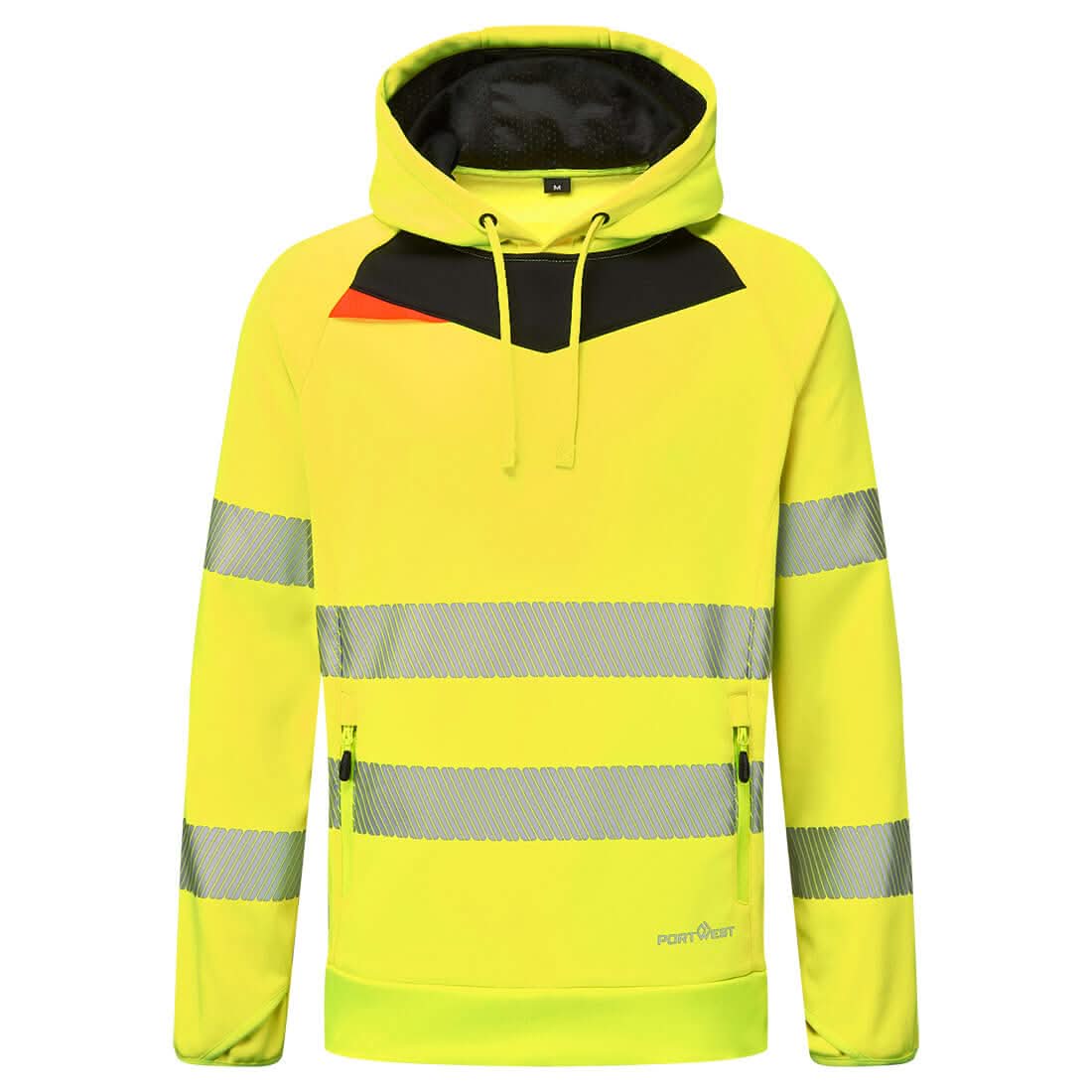 Portwest Dx4 Hi Vis Overhead Hoodie DX483 - Yellow Black - Customisable Hoodies