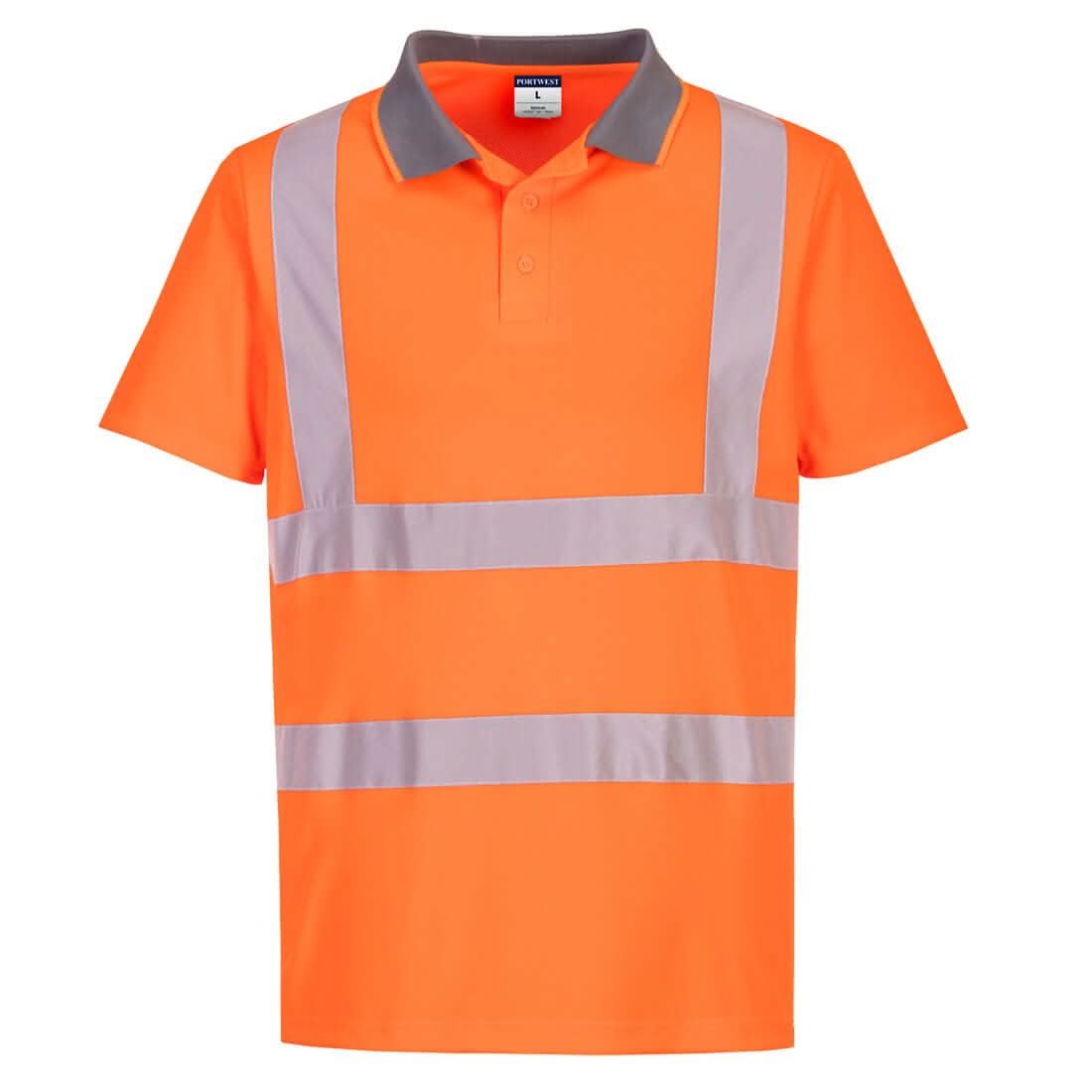 Portwest Eco Hi Vis Polo Shirt SS 6 Pack EC10 - Orange - Customisable Hi-Vis Polos