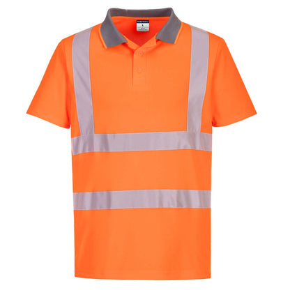 Portwest Eco Hi Vis Polo Shirt SS 6 Pack EC10 - Orange - Customisable Hi-Vis Polos