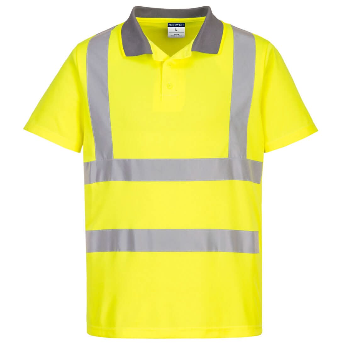 Portwest Eco Hi Vis Polo Shirt SS 6 Pack EC10 - Yellow - Customisable Hi-Vis Polos