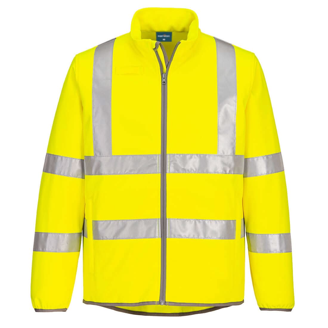 Portwest Eco Hi Vis Softshell 2L EC24 - Yellow - Customisable Hi-Vis Jackets