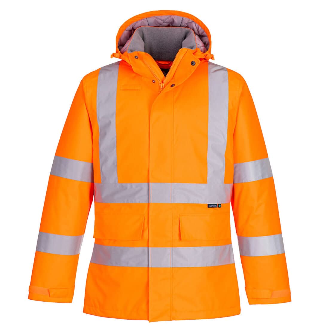 Portwest Eco Hi Vis Winter Jacket EC60 - Orange - Customisable Jackets
