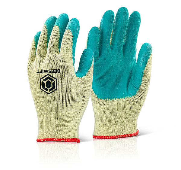 Beeswift Economy Multip Purpose Grip Gloves - Green - Customisable Latex