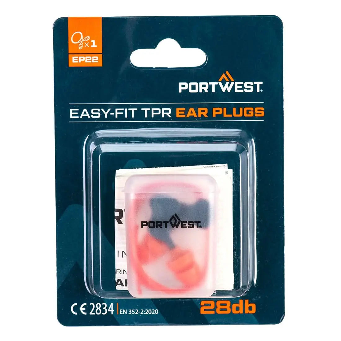 Easy Fit Tpr Corded (1 Pair) Ep22 - Orange OneSize - Customisable Ear Plugs