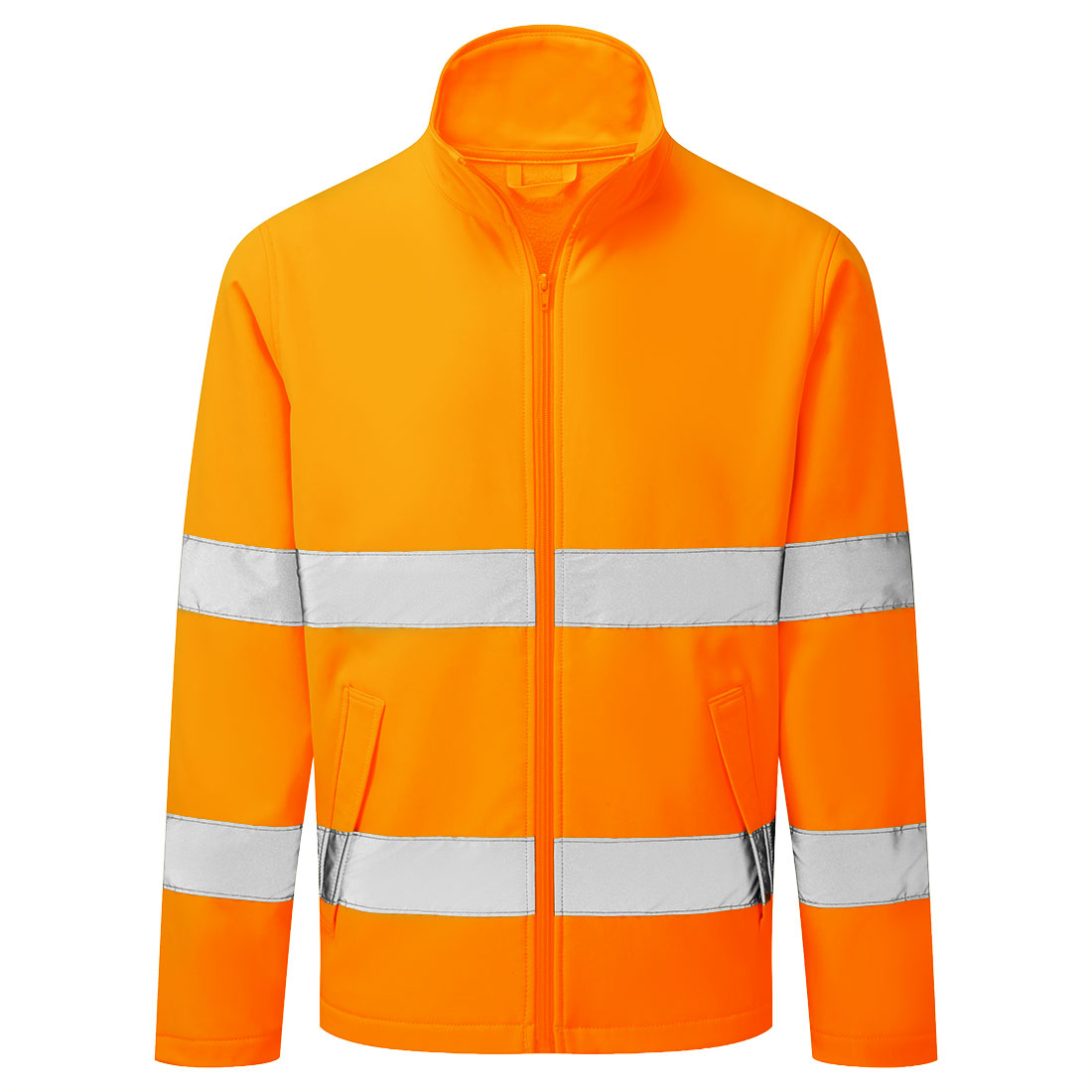 Es1 Essential Hi Vis Softshell Jacket (2 L) Es428 - Orange - Customisable Softshell Jackets